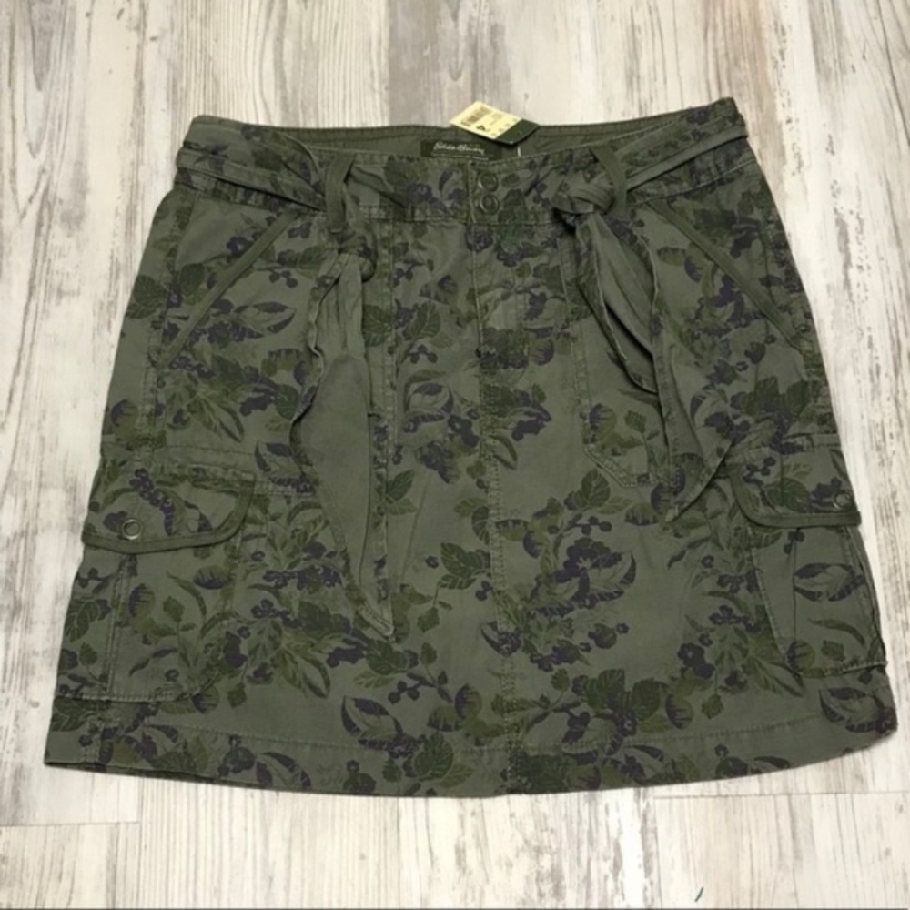 NEW Eddie Bauer Floral Cargo Skirt 4